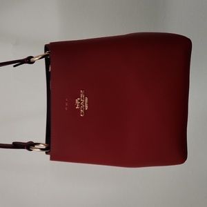 Coach red hand bag